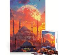 Sunset in Istanbul Turkiye 1000 Piece Jigsaw Puzzles for Teenagers Smart Game Bonding Time Image Assembly Fine Art Piece 38x52cm
