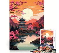 Sunset in Land of Chinese Jigsaw Puzzles for Adults1000 Piece Sharp Logic Toy Together Fun Tight Cut Memorable Gift 38x52cm