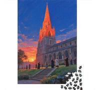 Sunset in London 1000 Pieces Adult Jigsaw Puzzles Jigsaws Challenging Game Family Challenging Educational Challenge Home Decoration for Adults Gifts Ideas 1000pcs (75x50cm)