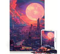 Sunset in Manchester UK 1000 Pieces Jigsaw Puzzles for Adults Think Smart Toy Quiet Fun Accurate Cut 38x26cm