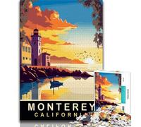 Sunset in Monterey 1000 Piece Jigsaw Puzzles for Adults Gifts,Decompressing Intellectual Educational Toy Great Gifts And Toys 38x26cm