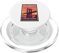 Sunset in New York City NY Dusk Dawn Travel Art Graphic PopSockets PopGrip for MagSafe