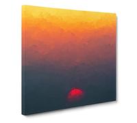 Sunset in Portugal Canvas Print | Gallery Wrapped 30mm Frame Wall Art | 14x14 inches | Ready to Hang | Abstract Landscape Picture | Living Room Bedroom Lounge Office
