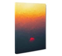 Sunset in Portugal Canvas Print | Gallery Wrapped 30mm Frame Wall Art | 30x20 inches | Ready to Hang | Abstract Landscape Picture | Living Room Bedroom Lounge Office
