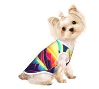 Sunset in telescope Pet Breathable Sleeveless T-shirt M for Small Dogs and Cats, Soft, Comfortable, Stylish