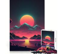 Sunset in The Retro Future 1000 Pieces Jigsaw Puzzles for Teenagers Logic Ability Toy Light Relax Accurate Cut Classic Gift 38x52cm