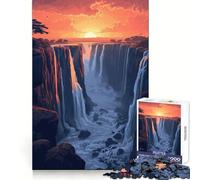 Sunset in Victoria Falls Jigsaw Puzzles for Teenagers 1000 Piece Smart Toy Leisure Time Accurate Cut Seasonal Gift 50x75cm