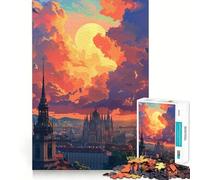 Sunset in Vienna Austria 1000 Piece Jigsaws for Teenagers Mind Exercise Toy Mental Relax Design Assembly Santa Wish List 50x75cm