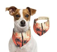Sunset Island Palm Trees Dog Bandana Cat Bandana 1PC Dog Accessories for Small Dogs