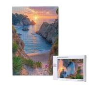 Sunset Jigsaw Puzzles for Adults 120, Ocean Puzzles for Adults Wooden, Funny/Difficult/Impossible/Challenging Decompression Games, As a Birthday and Holiday Decor Gift for Women and Men M-1510
