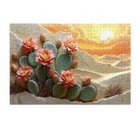 Sunset Jigsaw Puzzles for Adults 4000, 4000 piece Jigsaw Puzzles for Adults, Challenging Wooden Jigsaws Puzzle for The Whole for Women, Puzzle for Home Wall Decor, Gifts for Women, Theme: Cactus F-12
