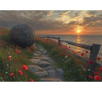 Sunset Jigsaw Puzzles for Adults 5000 Piece Impossible Puzzle for Adults IQ Game Games Challenging Flower Jigsaws 5000 Pieces Toy for Women Men Gifts Home Beautiful Decoration Personalised P-942
