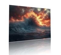 Sunset Jigsaw Puzzles for Adults Difficult 80 pieces Waves Adult Kids Toddler Puzzle Age 4-6 Mini 5-8 Year Olds Jigsaws Learning Educational Challenge Toys, Home Decoration and Gifts 15x20cm t-567