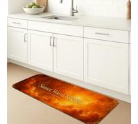 Sunset Kitchen Mats for Floor, Contemporary Rustic Clouds Kitchen Fall Orange Washable Comfort Kitchen Carpets for Sink Area Laundry Room Bathroom Vanity 20x31 Inch