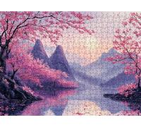 Sunset Lake Puzzle - 3000 Piece Jigsaw Puzzles for Adults - The Back Features Printed Letter Guides - The Pieces fit Together Snugly - Wooden Puzzles for Adults - Gifts Family 48.0 X 31.9 Inch s7h-10