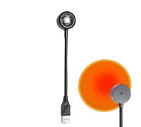 Sunset Lamp - 28cm Sunlight Lamp | USB Charging, 7 Colors Lamps Withs Button, 360 Degree Rotation Lamps Plug and Play for Bedroom Decor/Gathering/Live/Room Decors