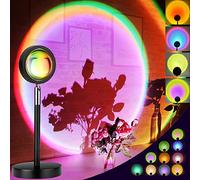 Sunset Lamp for Bedroom 10 Colors Sunset Lamp Projector Sunset Lights Adjustable 180° Rotation USB Port Sunset Projection with 4 Lighting Modes Sun Light Room Light for Photo Selfie Bedroom Decor