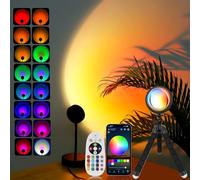 Sunset Lamp Projection Led Lights for Bedroom Night Light Mood Light Sun Sunrise Sunlight Lamp 10w Rainbow Lighting Room Decor Christmas Gifts for Women [Energy Class F]
