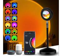 Sunset Lamp Projection Led Lights, RGB WiFi 16 Colors Led Lights for Bedroom Mood Light with APP/ Remote, Night Light Sun Sunrise Sunlight Lamp Control for Photography Selfie, Bedroom Decor, Party