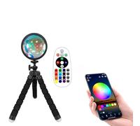 Sunset Lamp Projection RGB - 16 Colors Sunset Lights with Remote Adjustable 180° Rotating USB Port with 3 Lighting Modes Sunlight Room Light Ideal for Photography Party Decor, Living Room Decoration