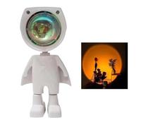 Sunset Lamp Projector Astronaut LED Night Light - 360° Galaxy Lamp, Led Aura Lighting For Bedroom, Ambient Photo Party, Lamp