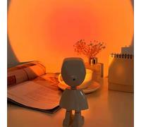 Sunset Lamp Projector, Astronaut LED Night Light, Dawn Color Cute Robot LED Night Light Sunset Projector, 7-Color Galaxy Lamp, Ambient Lighting for Bedroom, for Gift Bedroom Decor (Natural light)