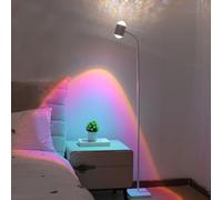 Sunset Lamp Projector Lamp Double Sided Led Floor Lamp Water Ripple Ambient Lamp Table Lamp for Bar Living Room Bedroom Dining Room Live Broadcast Background