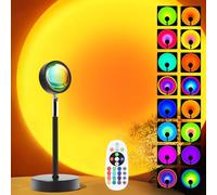 Sunset Lamp Projector, Rainbow Projection Led Lights with Remote, 16 Colors Multicolor Changing LED Night Light, Sunlight Light for Photography Selfie Party, Home Bedroom Decor Xmas Gifts for Women