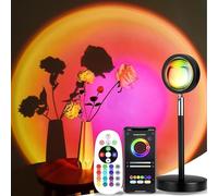 Sunset Lamp with APP & Remote Control,16 Colors Night Light 180° Rotation Rainbow 4 Modes Setting for Photography/Selfie/Party/Home/Living Room/Bedroom Decor, Gifts Women