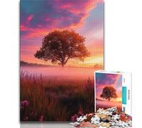 Sunset Landscape 1000 Piece Jigsaw Puzzles for Adults,Help The Brain Exercise Addictive Toys to Cultivate Patience A Work of Art 38x26cm