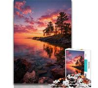 Sunset Landscape 1000 Piece Jigsaw Puzzles for Adults,Stress Reliever Difficult Challenge Suitable for Desktop Decoration (50x75cm)