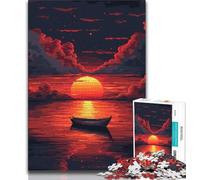 Sunset Landscape 1000 Pieces Jigsaw Puzzles for Adults And Teens,Staycation Kill Time Every Piece Is Unique - Challenging Family Fun Game 50x75cm