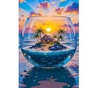 Sunset Landscape 50 Piece Jigsaw Puzzle for Adults, Creativity, Challenging and Difficult Puzzle, Brain Teaser Puzzles for Adults 50 Pieces for The Whole for Women, Men