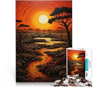 Sunset landscape Adults Puzzles 1000 Piece Jigsaws Decompressing Intellectual Educational Toy Great gifts and toys 38x26cm