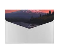 Sunset Landscape Mountains Lake File Folder 6-Pocket, Waterproof Accordion File Organizer with Snap Closure, Expanding Document Holder for Office, Home