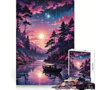 Sunset Landscapes Anime 1000 Piece Jigsaw Puzzles for Adults Jigsaw Logic Toy Indoor Play Precision Cut Cherished Gift 50x75cm