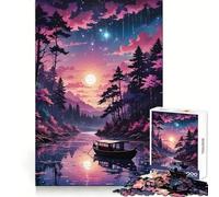 Sunset Landscapes Anime Jigsaw Puzzles for Adults1000 Piece Sharp Logic Toy Together Fun Tight Cut Memorable Gift 38x52cm