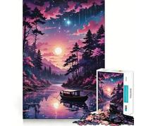 Sunset Landscapes Anime Jigsaw Puzzles for Adults1000 Piece Sharp Logic Toy Together Fun Tight Cut Memorable Gift 38x52cm