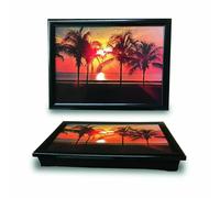 Sunset View Cushioned Bean Bag laptray Home Laptop Tray Drinks Food Breakfast Lap Tray - Nature Lover