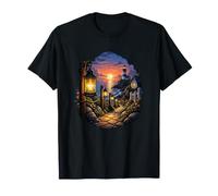 Sunset Lighthouse Coastal Lantern Pathway T-Shirt