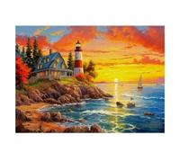 Sunset Lighthouse Ocean 1000pcs Mini Puzzle For Family Birthday Gift