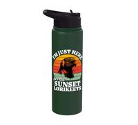 Sunset Lorikeet I'm Just Here for Sunset Lorikeet Stainless Steel Insulated Water Bottle