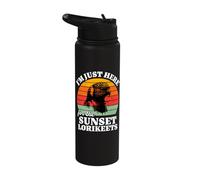 Sunset Lorikeet I'm Just Here for Sunset Lorikeet Stainless Steel Insulated Water Bottle