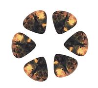 Sunset Meditating Doberman 12 Pack Guitar Picks Plectrums with Organizer Storage Box, Guitar Picks for Bass Electric Acoustic Guitars Ukulele