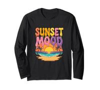 Sunset Mood Tropical Beach Ocean Summer Vibes Long Sleeve T-Shirt
