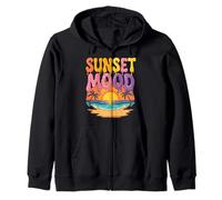 Sunset Mood Tropical Beach Ocean Summer Vibes Zip Hoodie