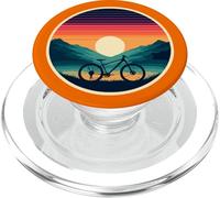 Sunset Mountain Biking Retro Cycling Adventure Bike Graphic PopSockets PopGrip for MagSafe
