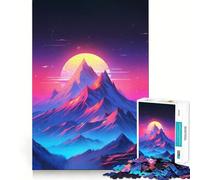 Sunset Mountain Fantasy 1000 Piece Jigsaw Puzzles for Adults Teenagers Memory Gain Relaxed Mind Design Assembly 38x52cm
