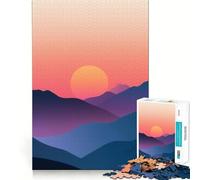 Sunset Mountain Landscape 1000 Piece Jigsaw Puzzle for Teenagers Clear Logic Toy Calm Pastime Perfect Cut Classic Gift 38x26cm
