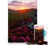 Sunset Mountain Meadow 1000 Pieces Jigsaws Adults Puzzles Gifts Reason Skill Toy Stress Release Exact Cut Santa Wish List 50x75cm